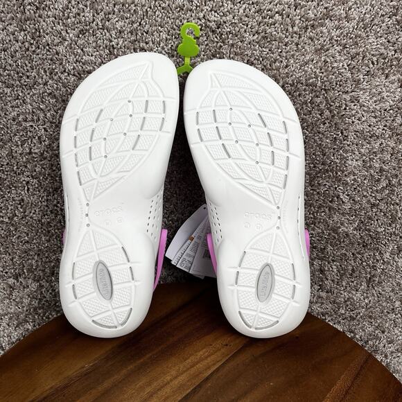 Crocs LiteRide 360 Clog Mens Size 13 Pink White Beach Outdoor Slip On Sandals - Picture 8 of 9